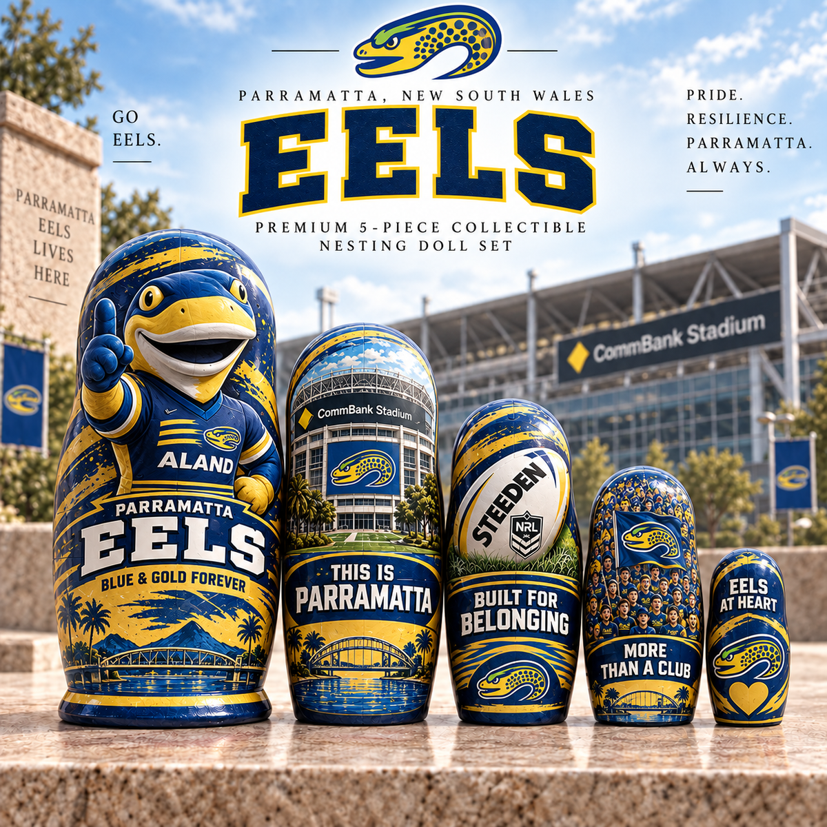 Premium NRL PE Nesting Doll Set