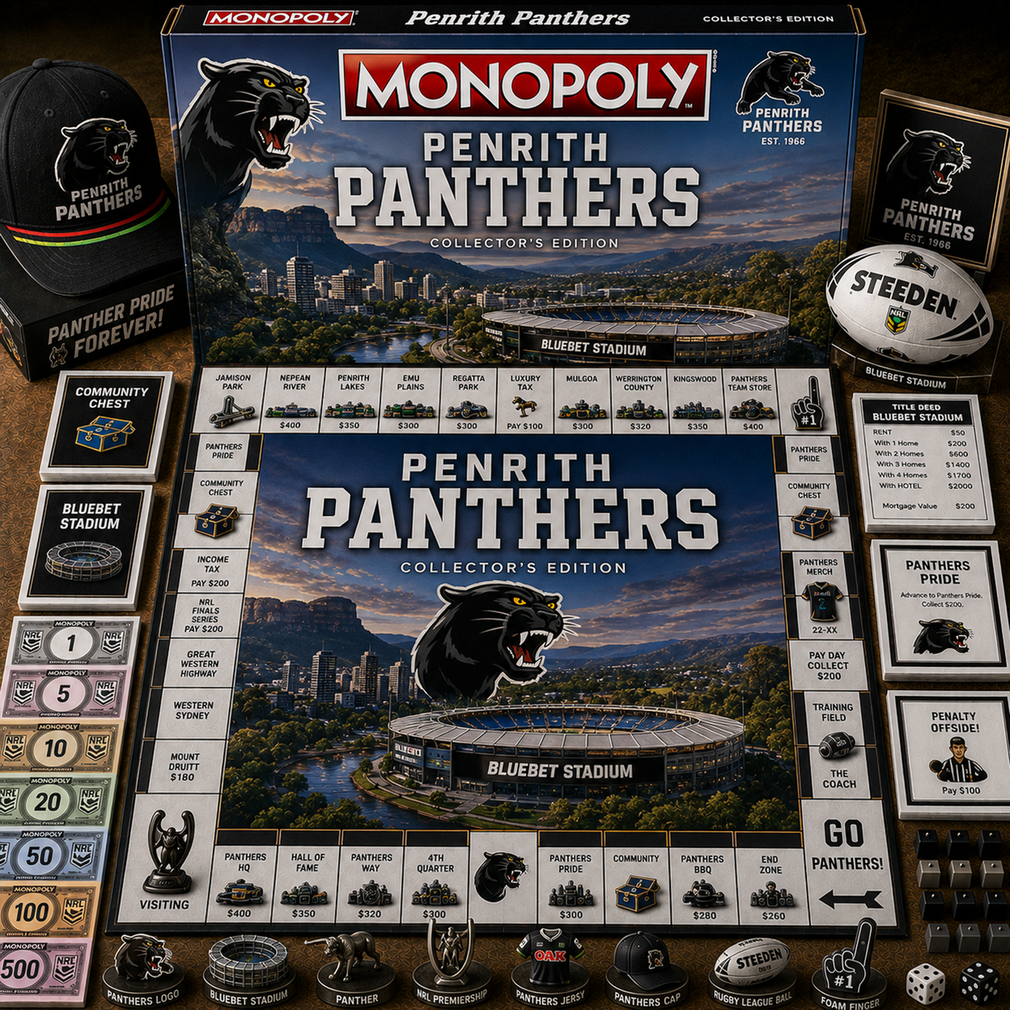Premium NRL PP Legacy Monopoly Collector’s Edition Board Game V2