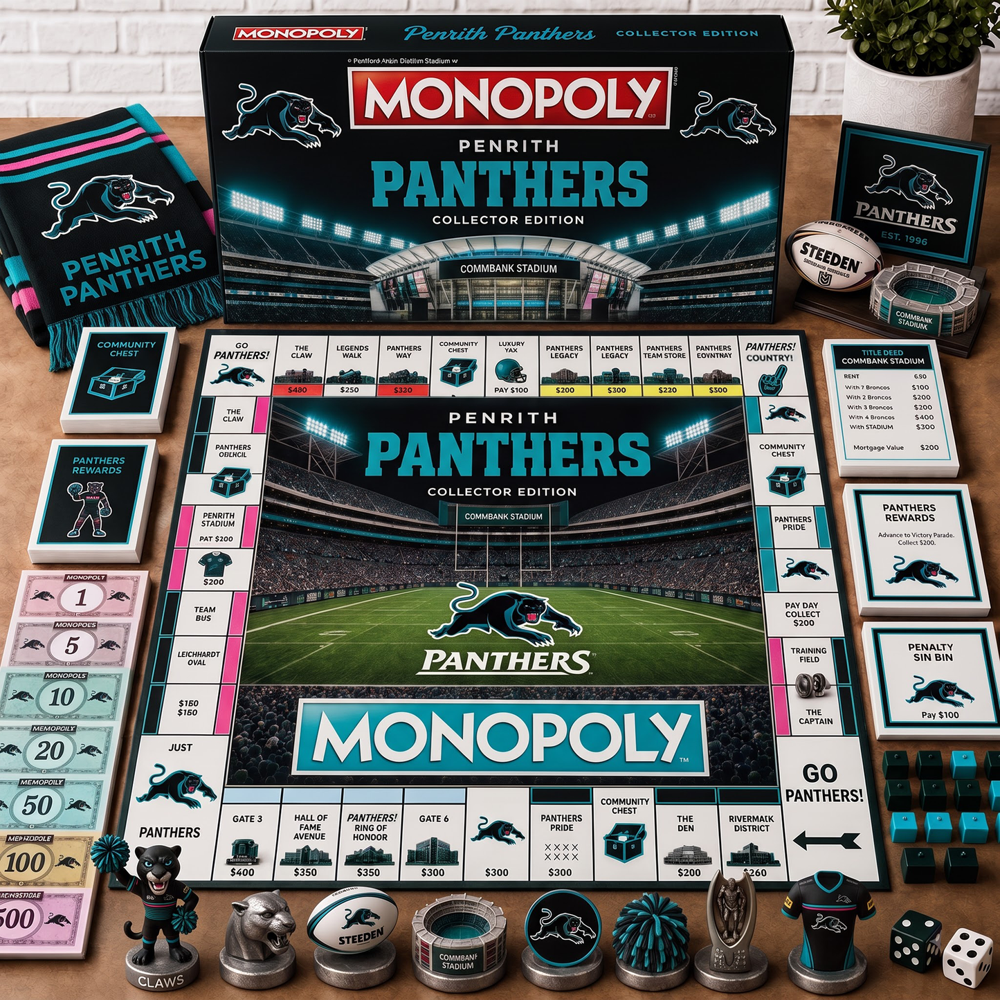 Premium NRL PP Monopoly Collector Edition Board Game
