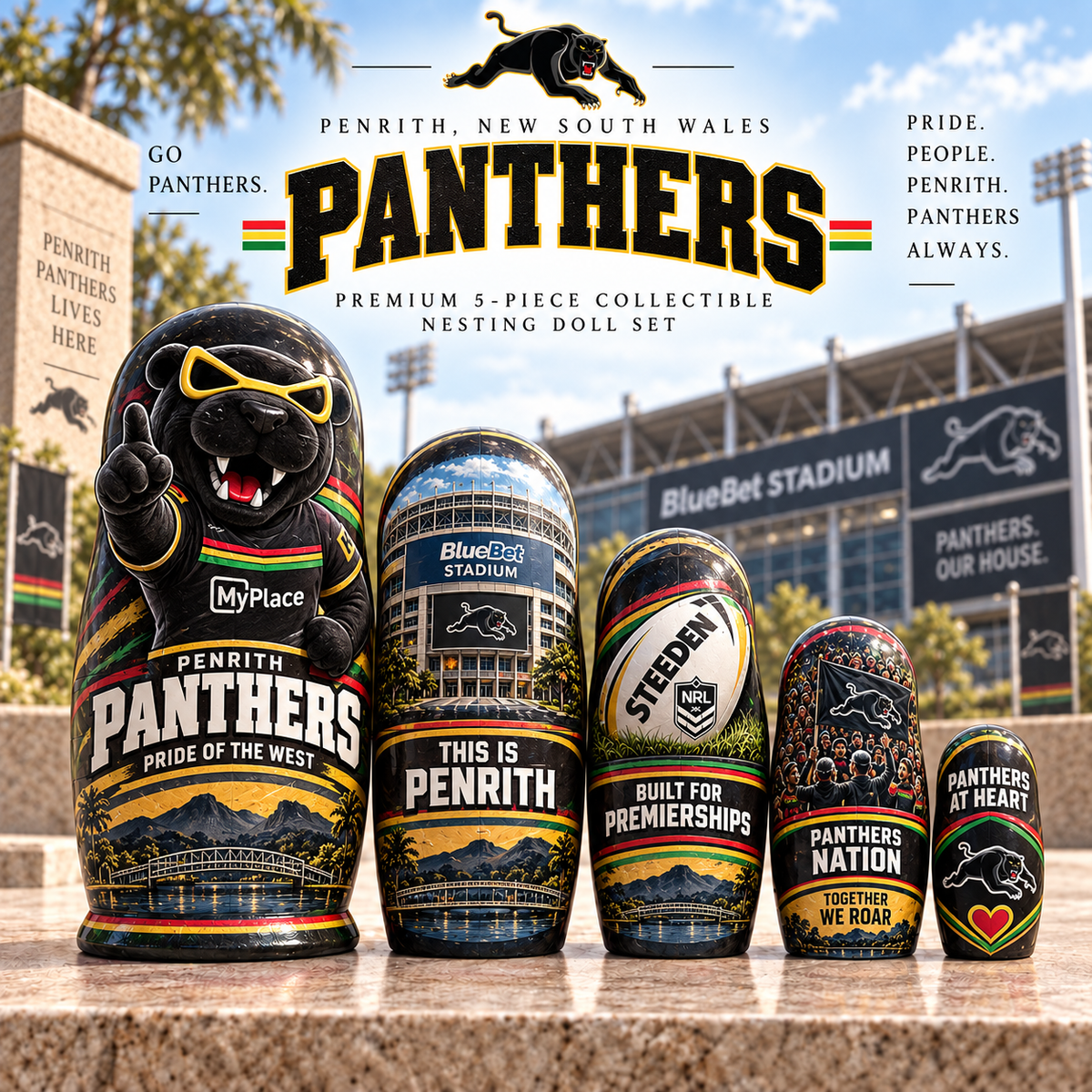 Premium NRL PP Nesting Doll Set