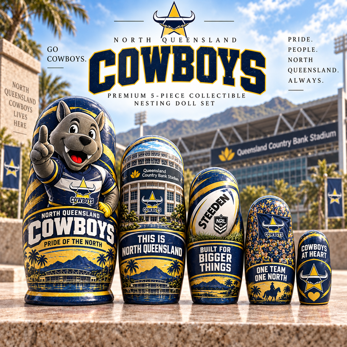 Premium NRL PP Nesting Doll Set