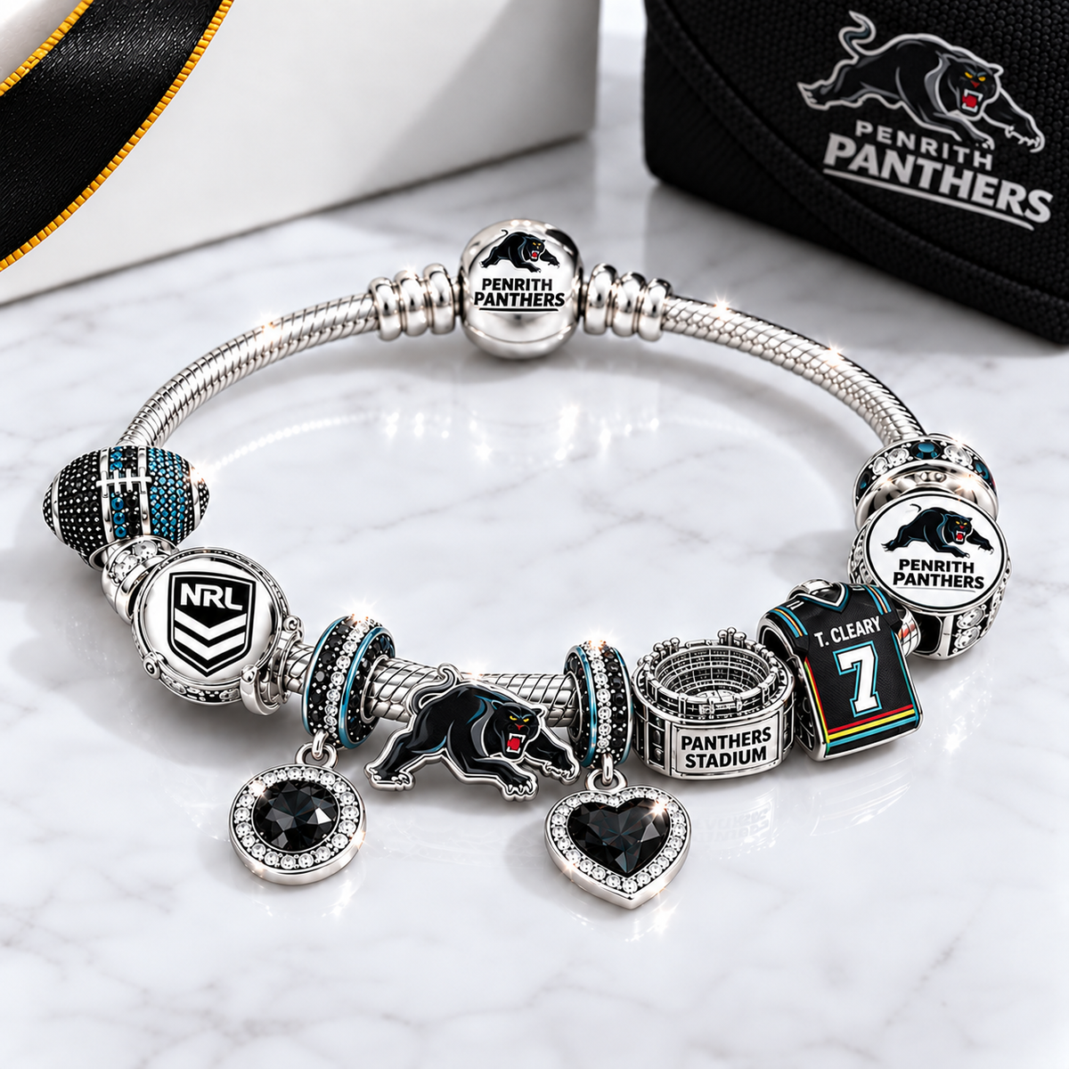 Premium NRL PP Team Spirit Charm Bracelet V8