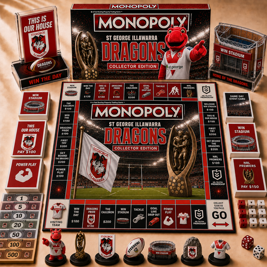 Premium NRL SGID Hall of Fame Monopoly Collector’s Edition Board Game V12