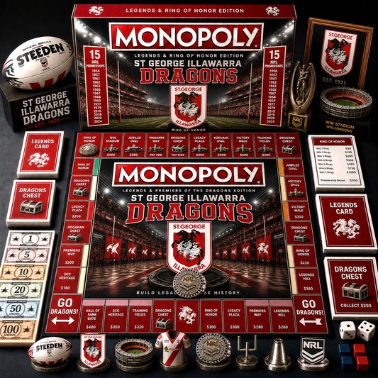 Premium NRL SIGD Legends & Ring Monopoly Collector’s Edition Board Game V9