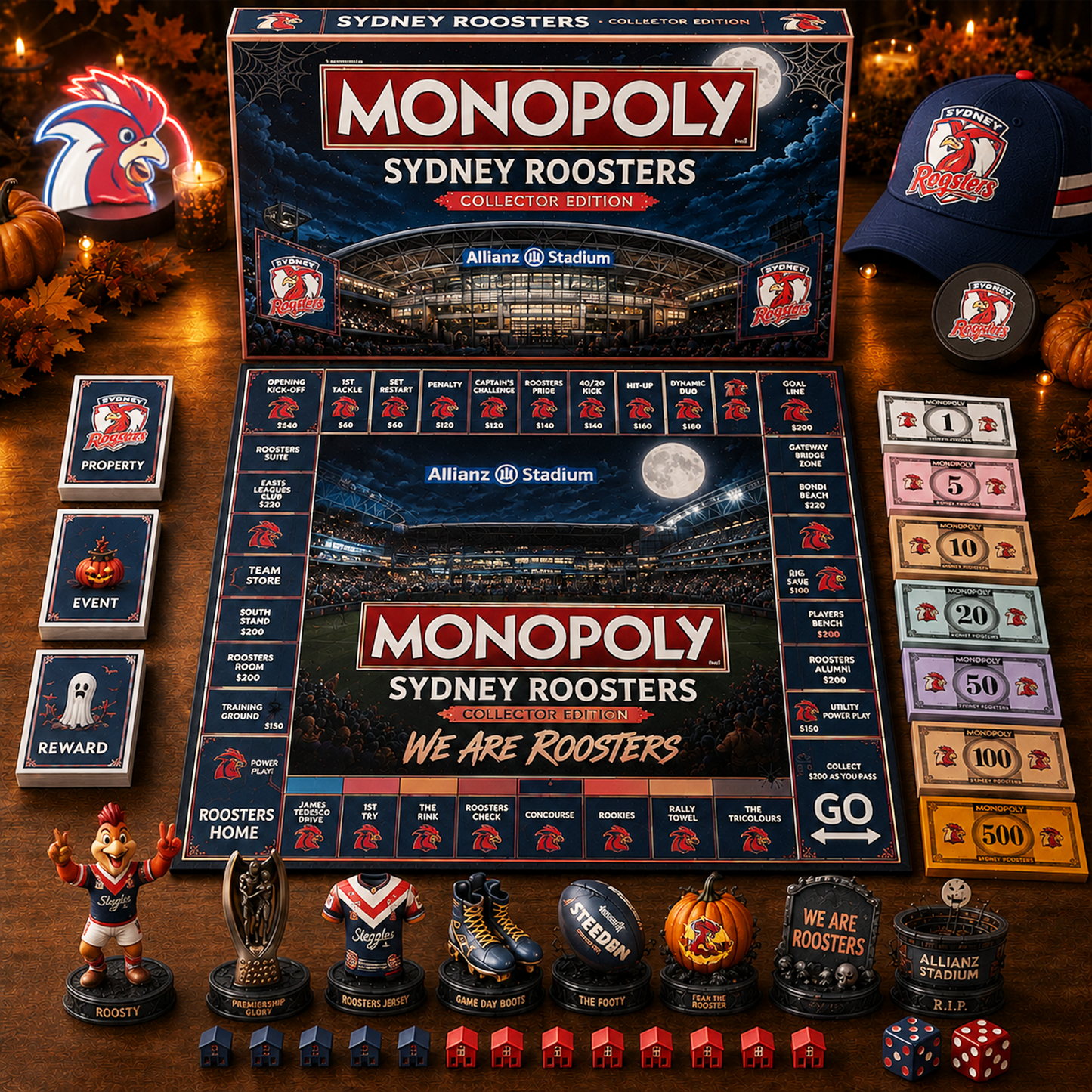 Premium NRL SR Halloween Stadium Monopoly Collector’s Edition Board Game V10