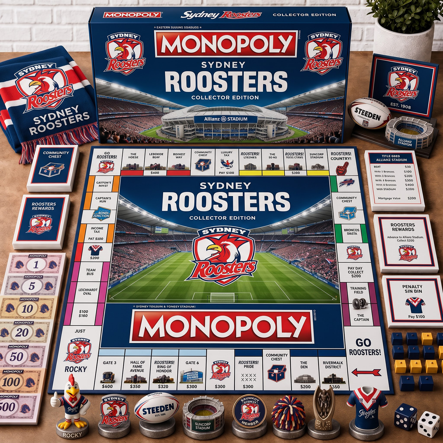 Premium NRL SR Monopoly Collector Edition Board Game