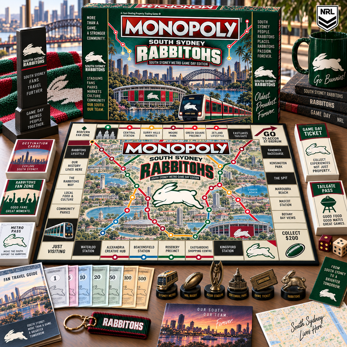 Premium NRL SSR Metro Game Day Collector’s Edition Board Game V13