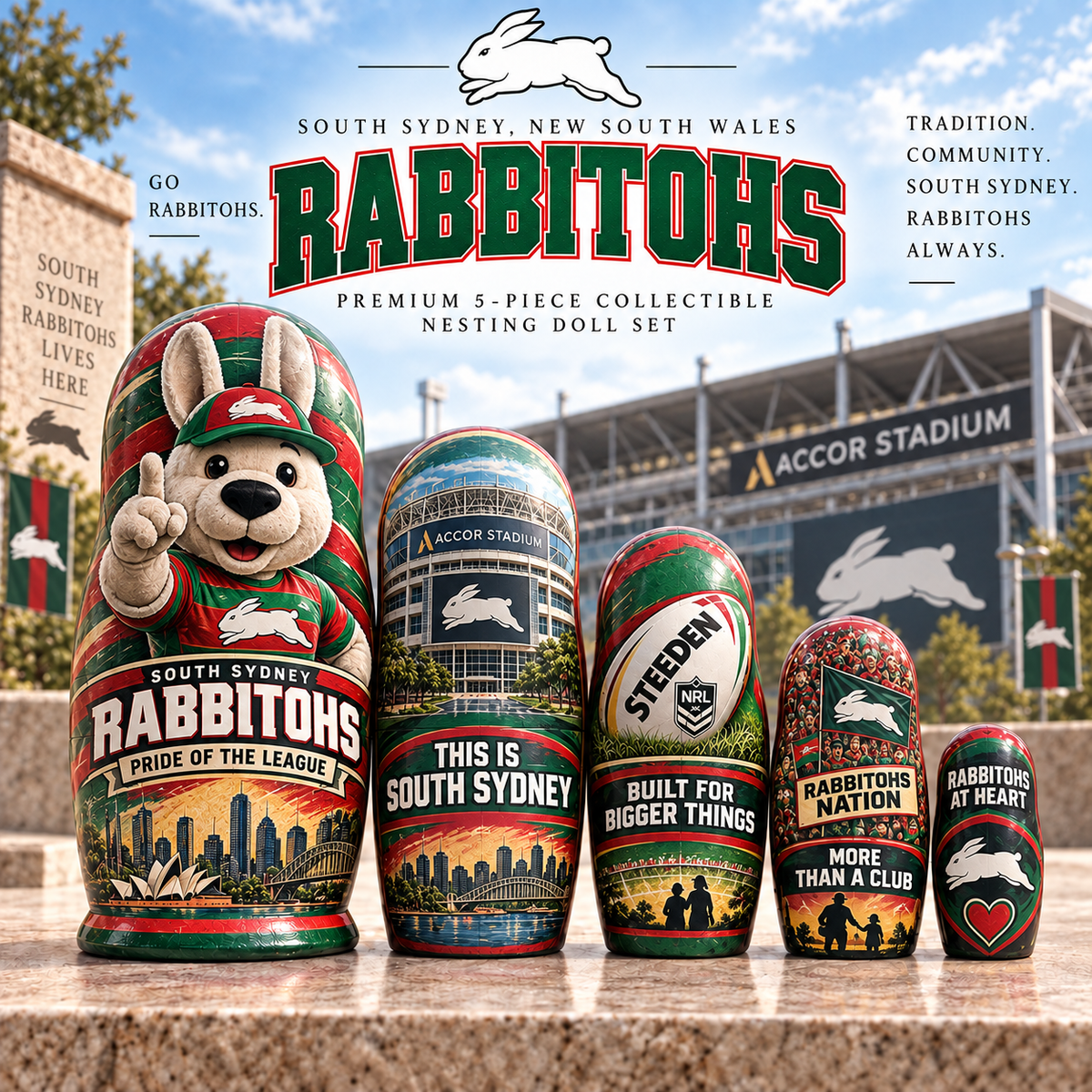Premium NRL SSR Nesting Doll Set