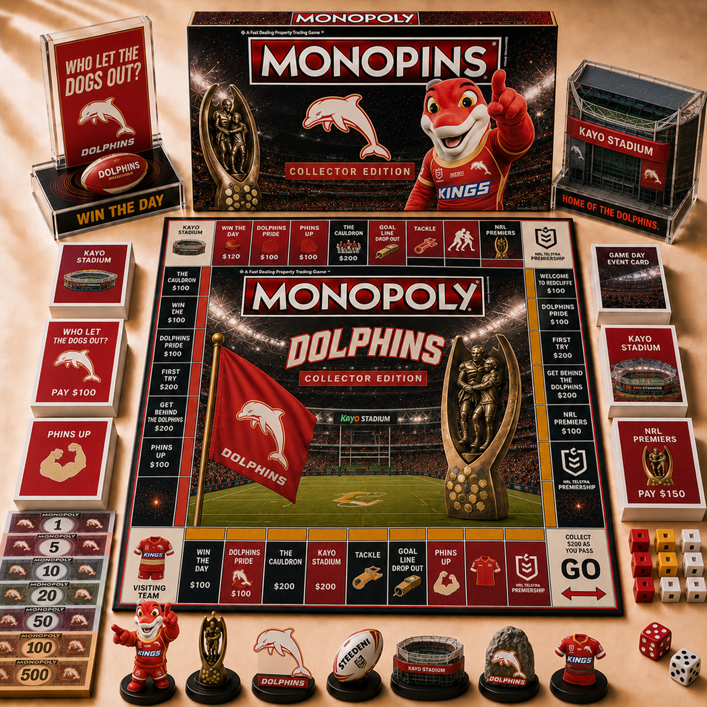 Premium NRL TD Hall of Fame Monopoly Collector’s Edition Board Game V12