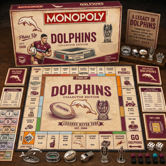 Premium NRL TD Retro Heritage  Monopoly Collector’s Edition Board Game V7