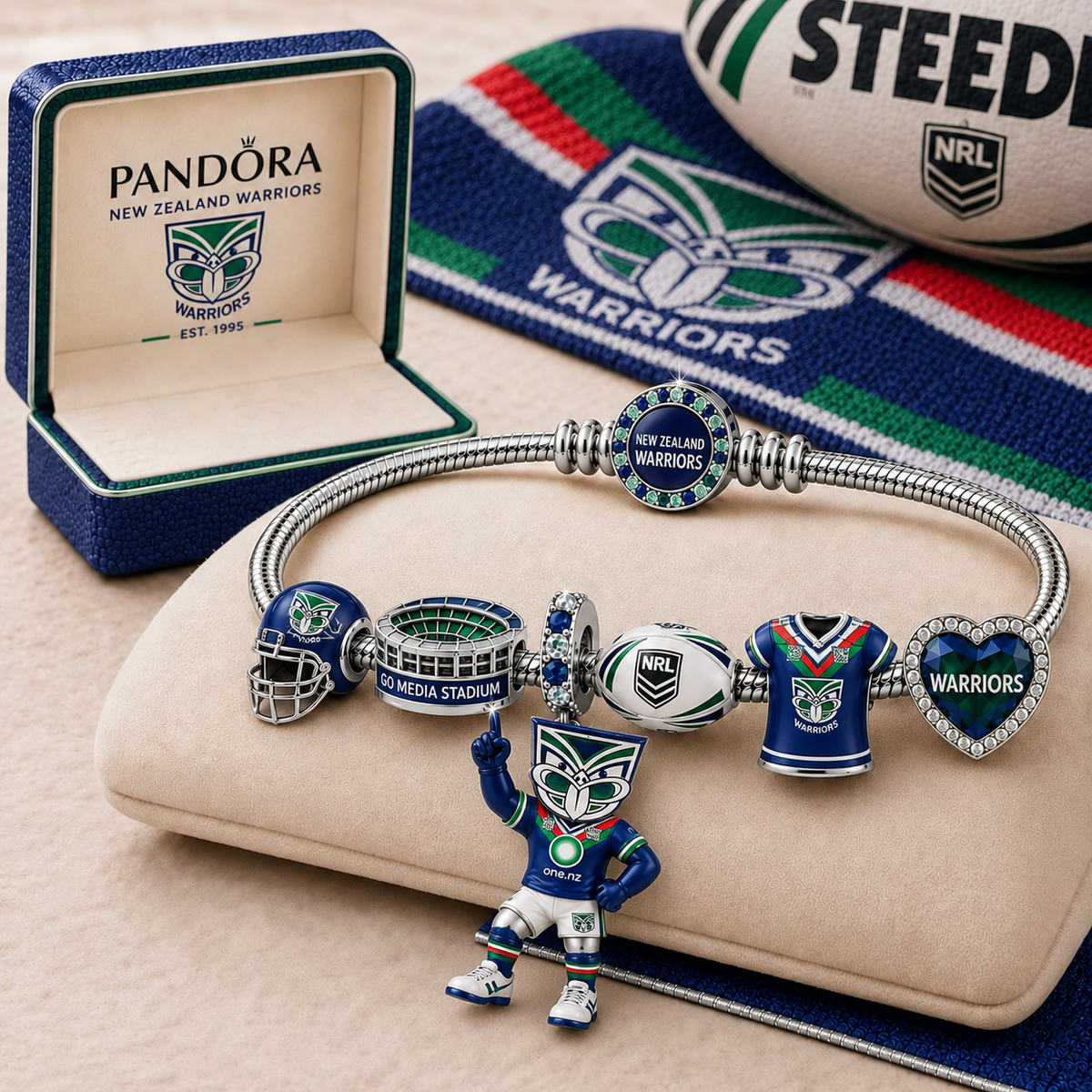 Premium NRL WAR Gold Charm Bracelet Set