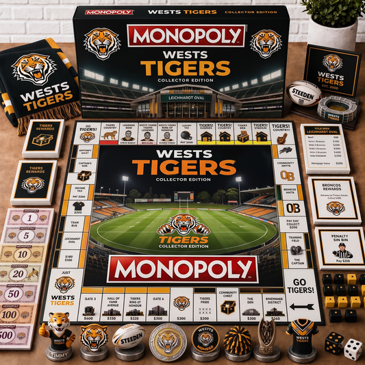 Premium NRL WT Monopoly Collector Edition Board Game
