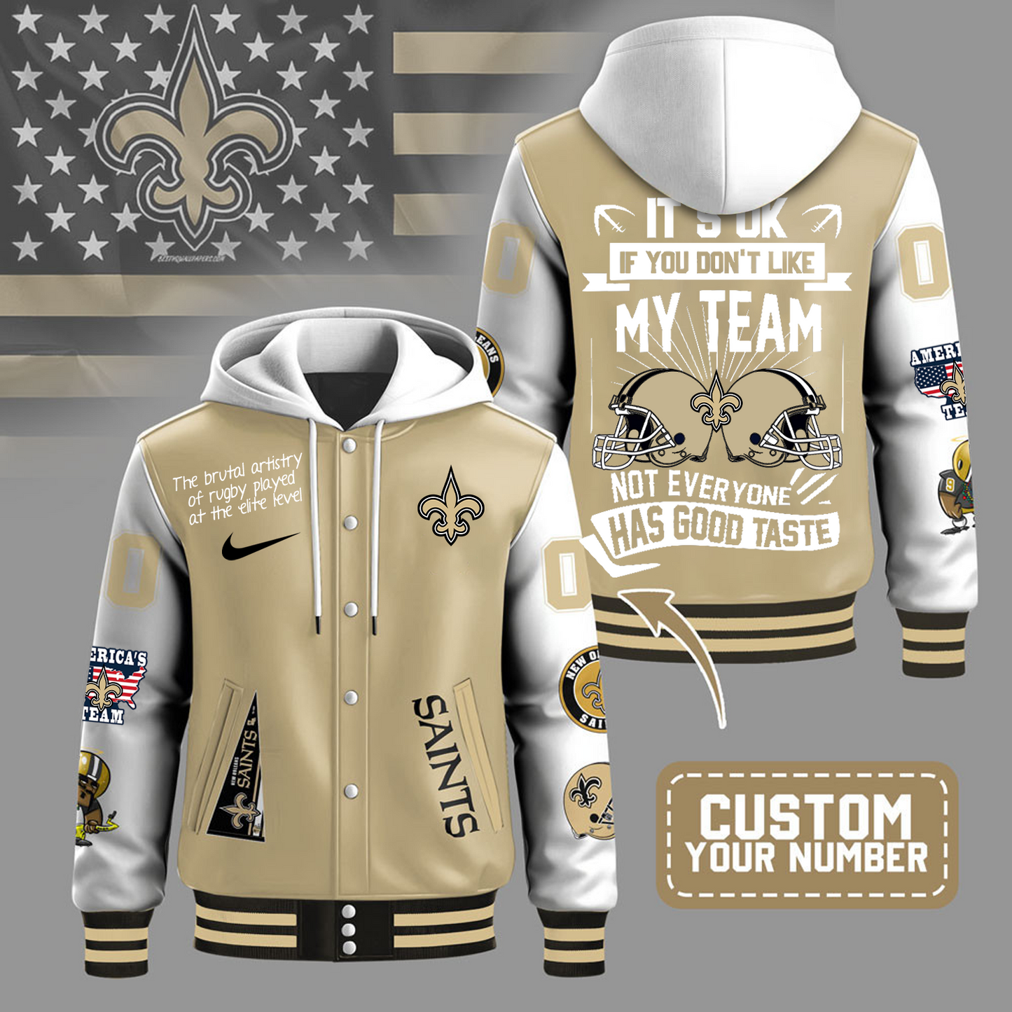 Premium NFL X NO Die Hard Fan Hooded Jacket Limited Edition NDT TDT 221125