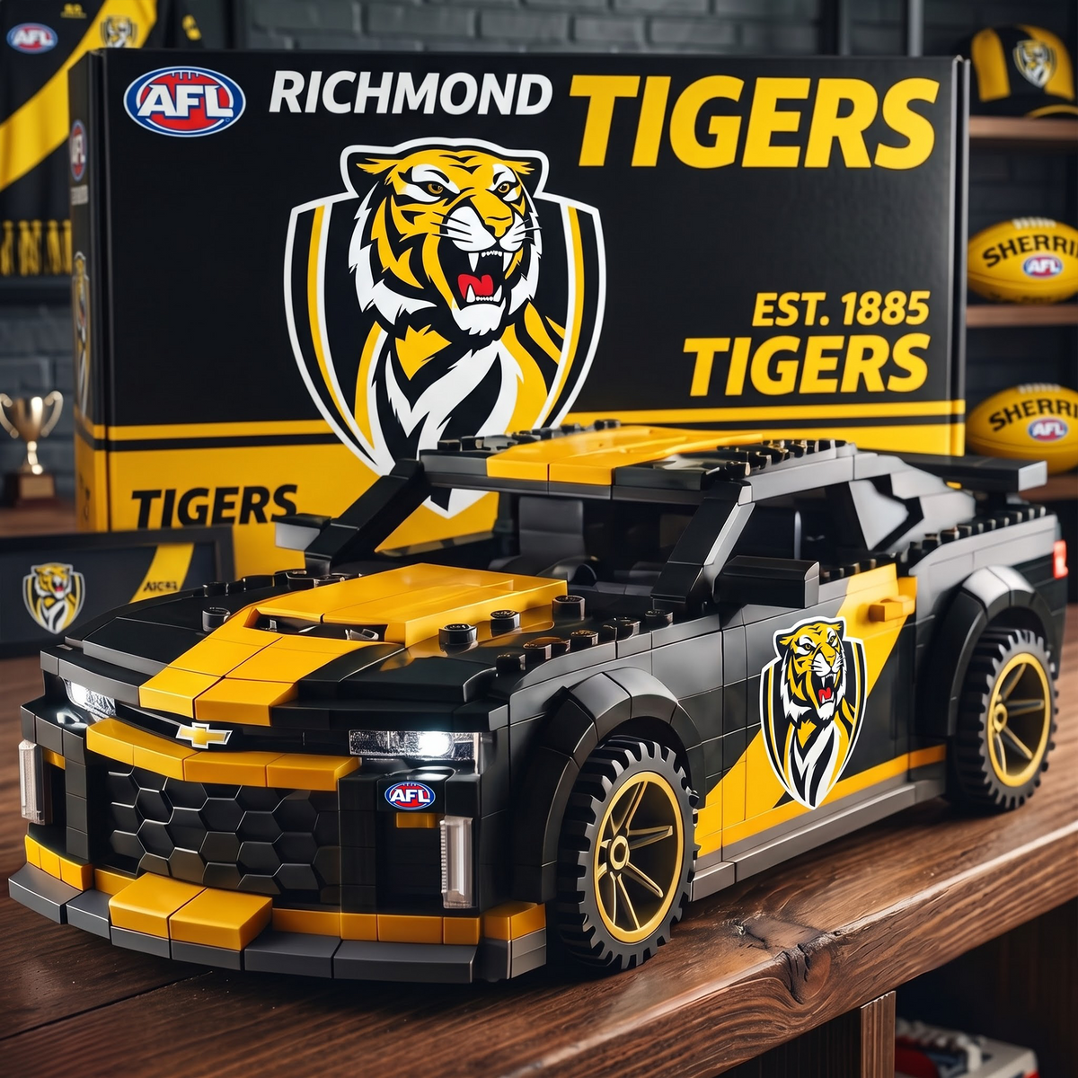 RIC x AFL Team Muscle Car Building Block Set