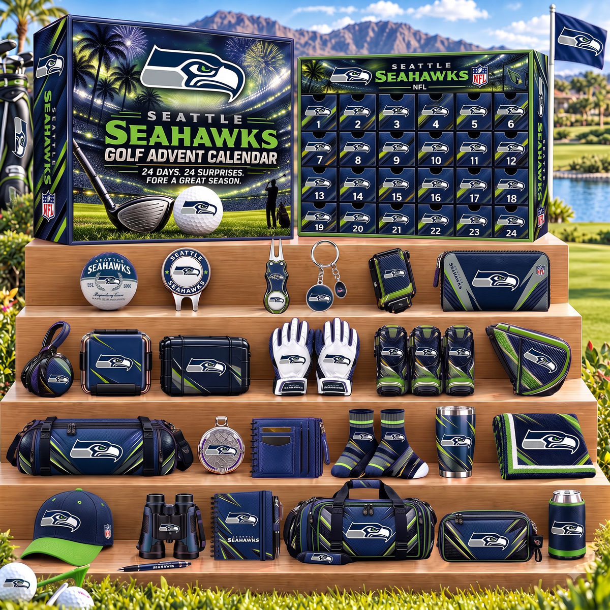 SEA X NFL Golf Advent Calendar Bling Box