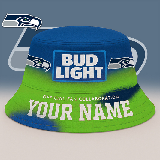 SEA x NFL Bud Light Personalized Bucket Hat DATND TANTD