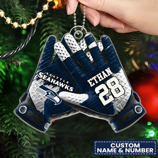 SEA x NFL Customized Christmas Acrylic Ornament DATND TANTD