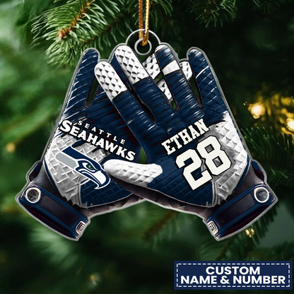 SEA x NFL Customized Christmas Acrylic Ornament DATND TANTD