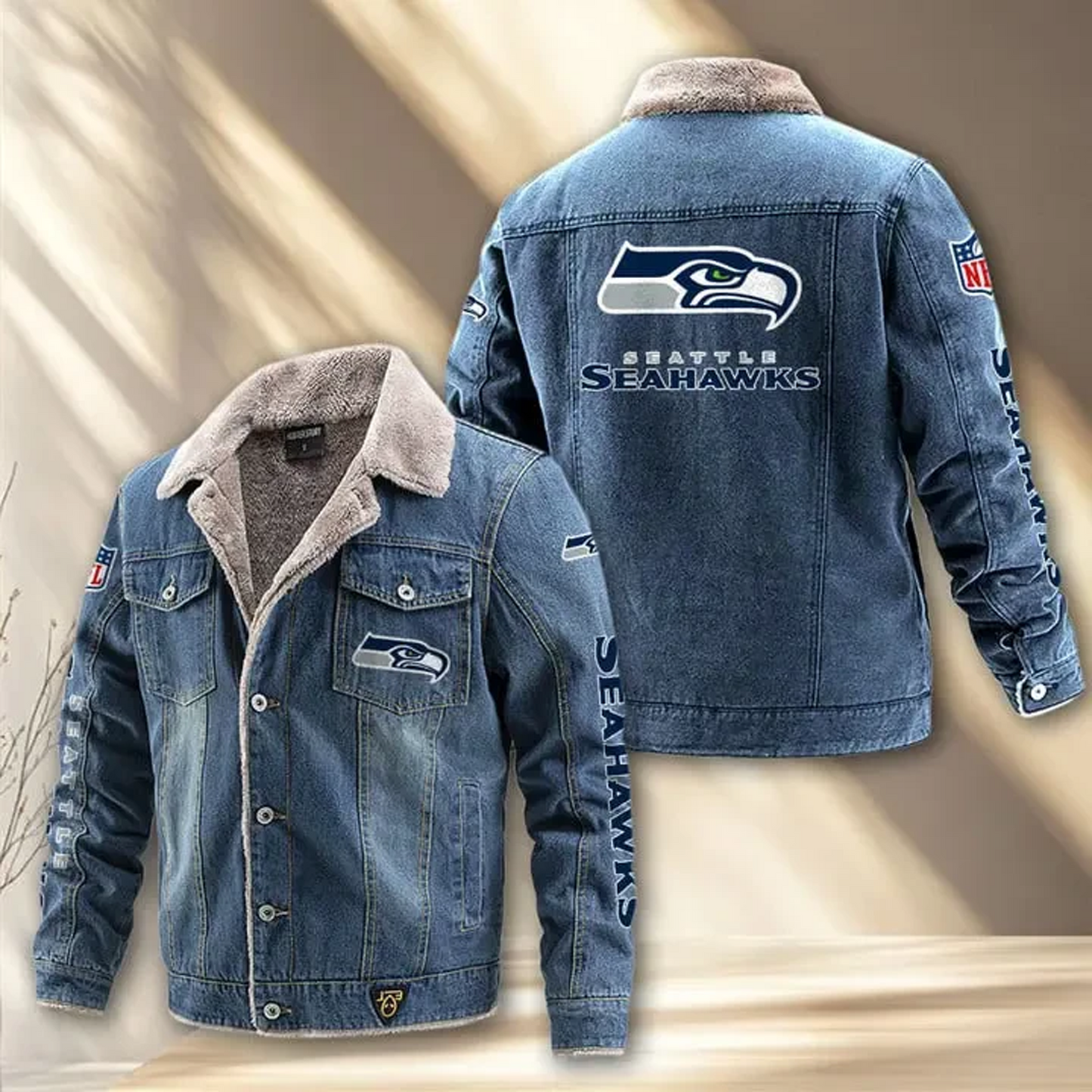 SEA x NFL Fleece Lined Denim Jacket DatND DVT