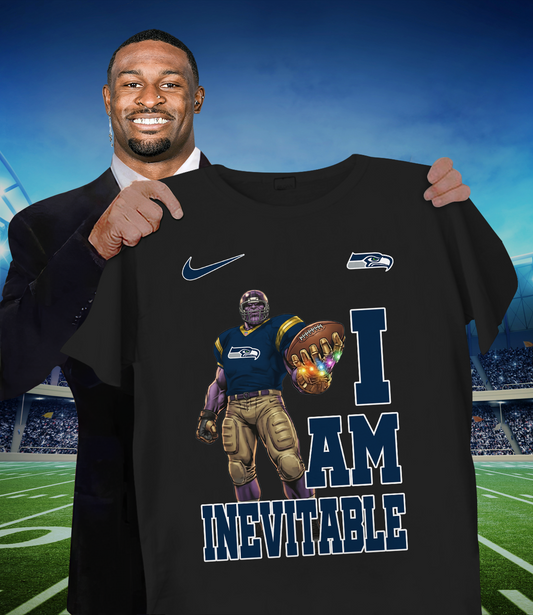 SEA x NFL Thanos I Am Inevitable T-Shirt DATND TANTD