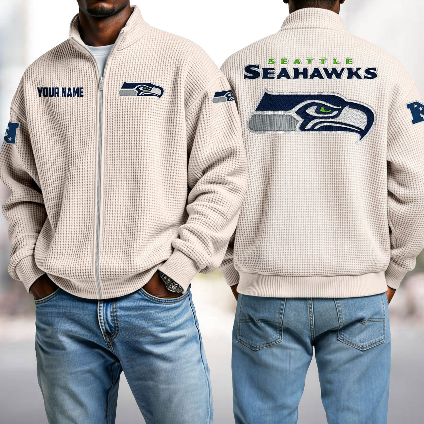 SEA x NFL Waffle Zip-Up Sweatshirt DatND DVT