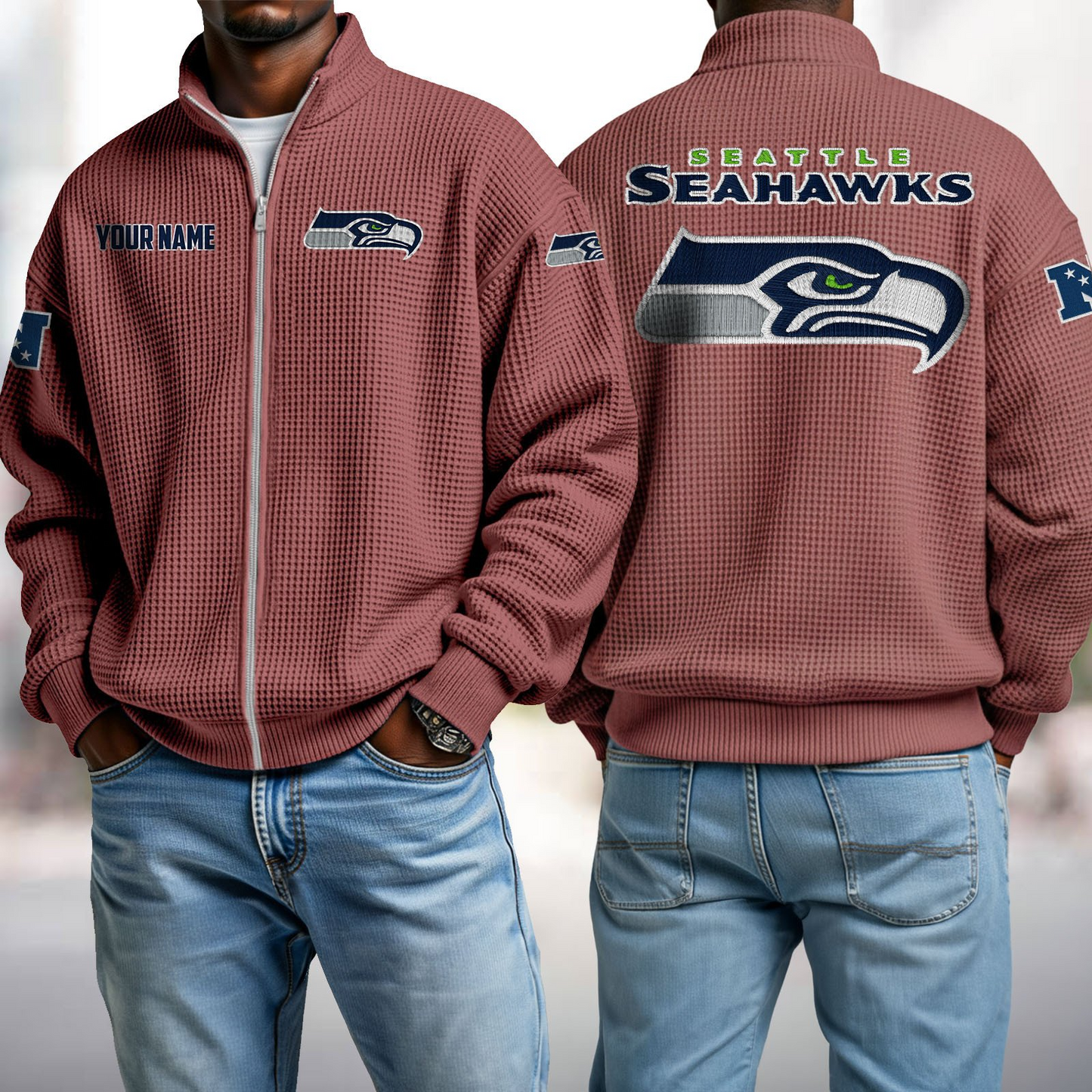 SEA x NFL Waffle Zip-Up Sweatshirt DatND DVT