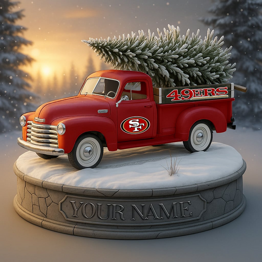 SF Custom NFL Christmas Acrylic Block Plaque Decor DatND DVT