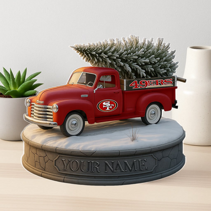 SF Custom NFL Christmas Acrylic Block Plaque Decor DatND DVT