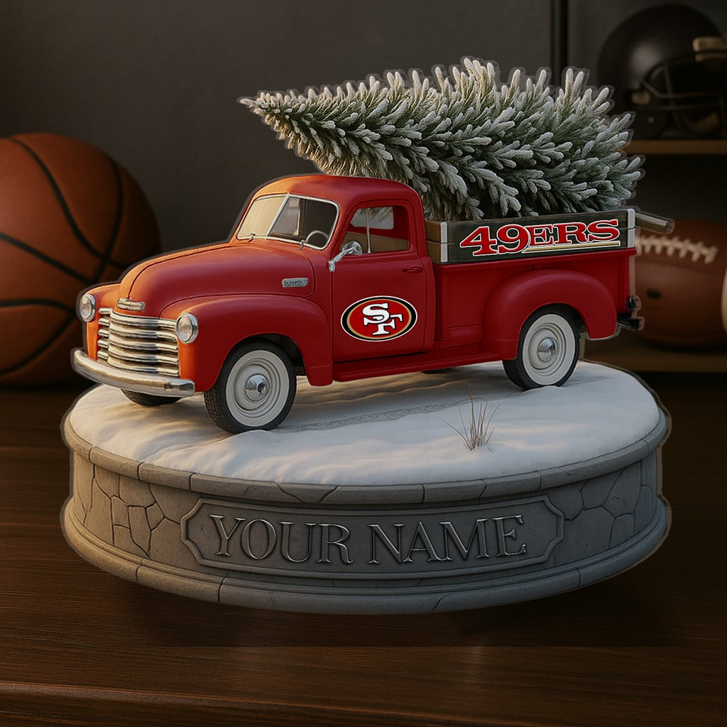 SF Custom NFL Christmas Acrylic Block Plaque Decor DatND DVT