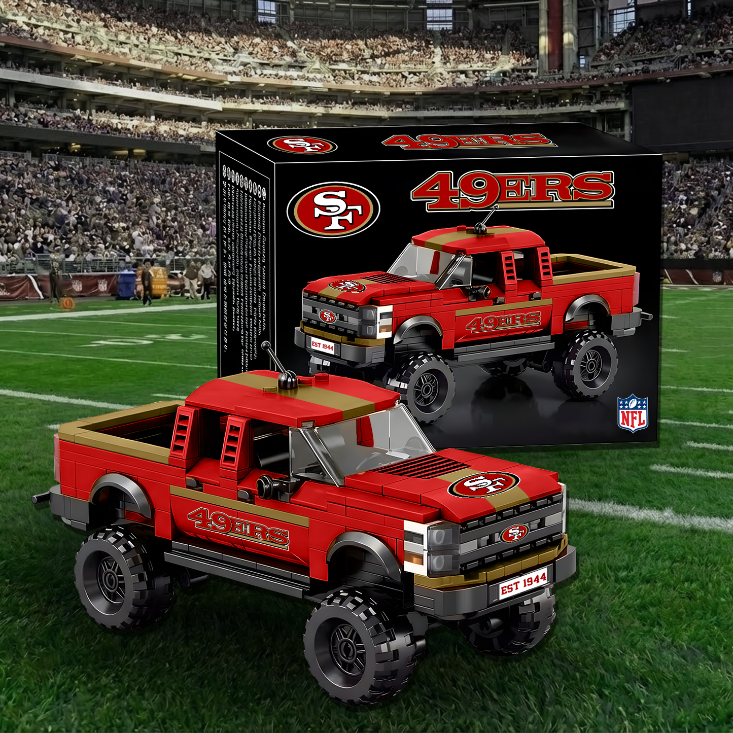 SF X NFL Raptor pickup truck building block set 0512 NAK NHT