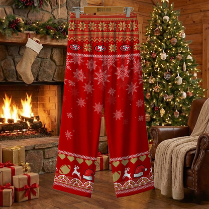 SF X NFL Unique 3 Gnomes Art Design For The 2025 Holiday Season Satin Pajamas Set