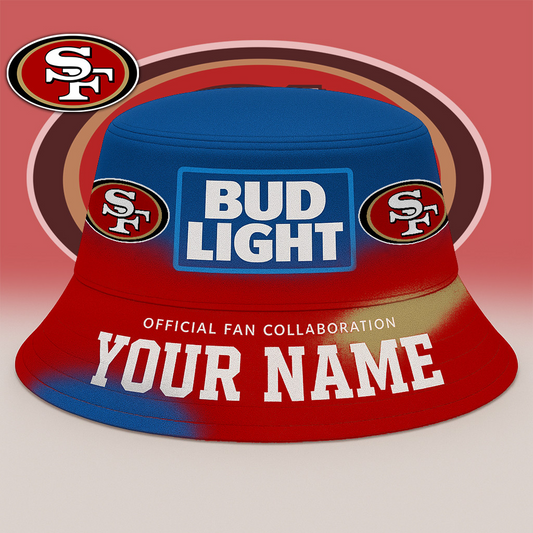 SF x NFL Bud Light Personalized Bucket Hat DATND TANTD