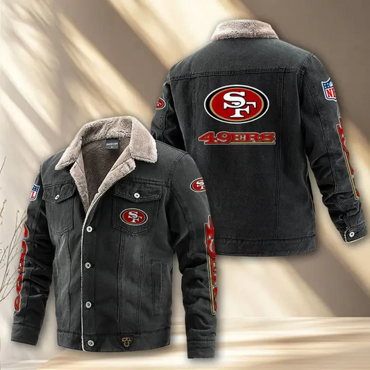 SF x NFL Fleece Lined Denim Jacket DatND DVT