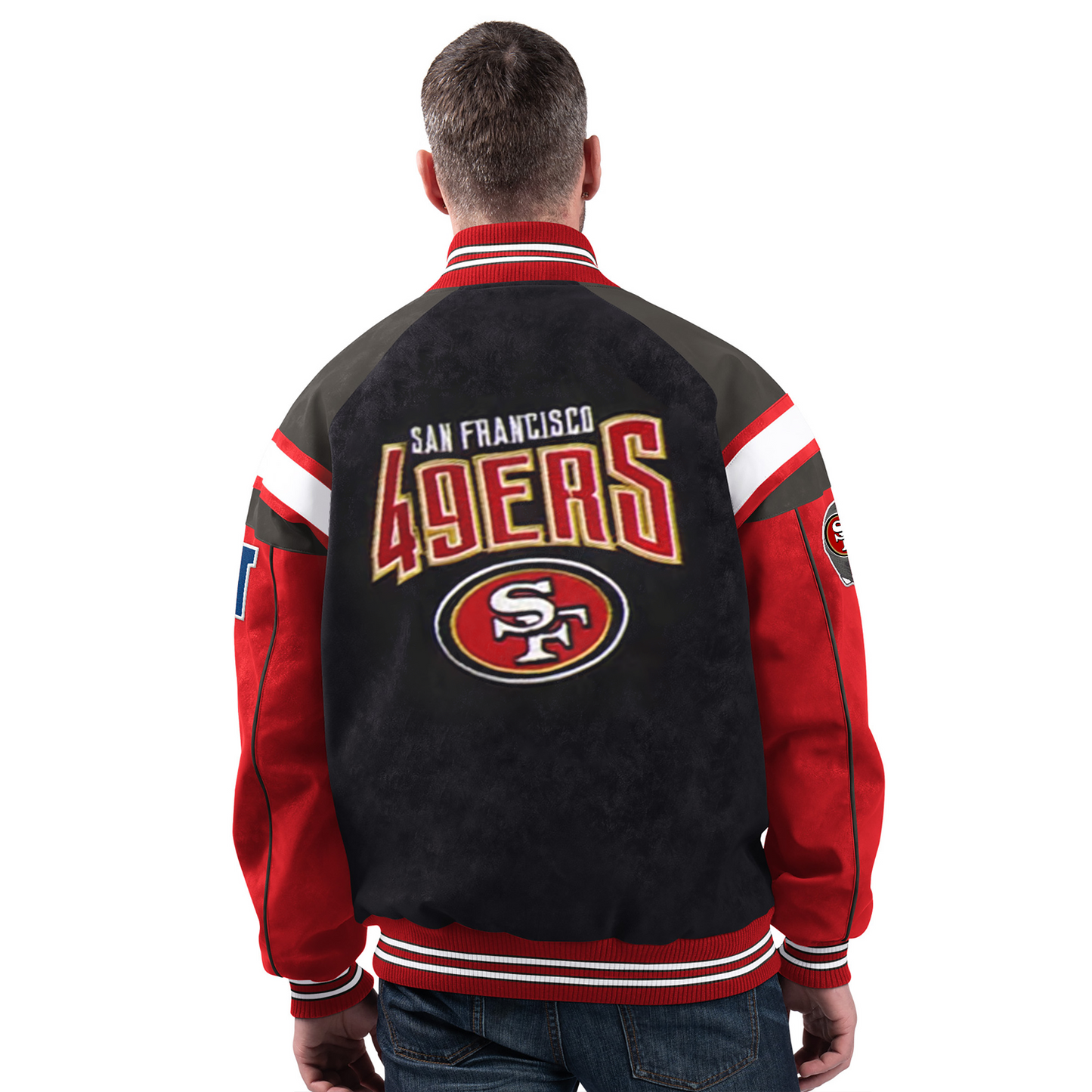 SF x NFL Officially Licensed Faux Suede Jacket DATND TANTD