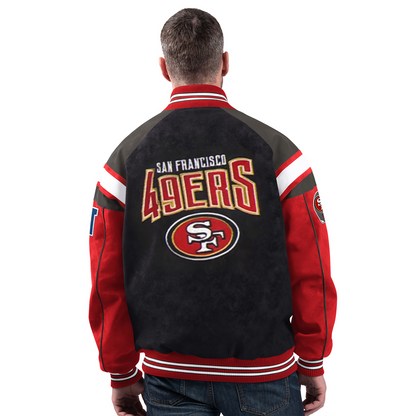 SF x NFL Officially Licensed Faux Suede Jacket DATND TANTD