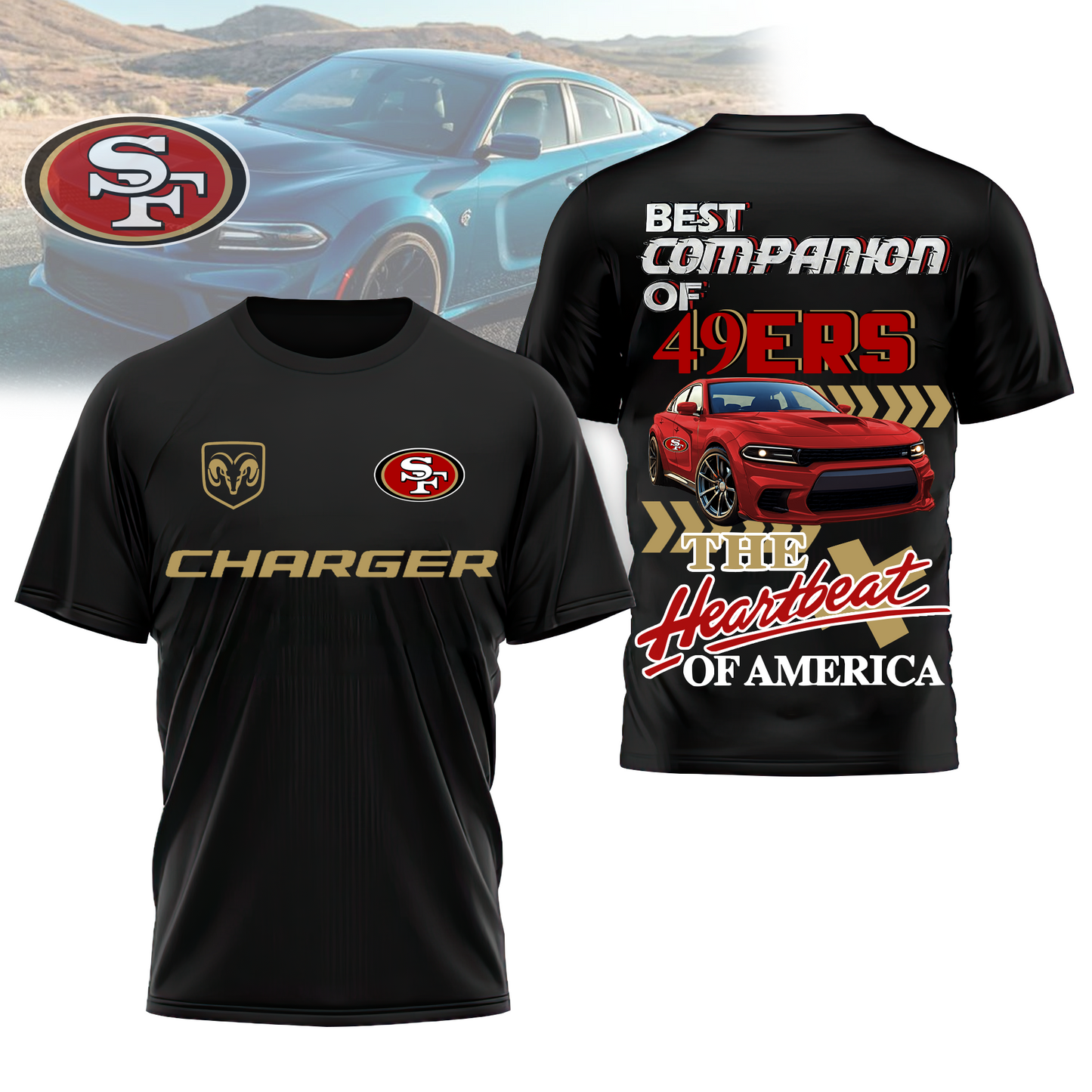 SF49 Premium NFL DC Car 3D Shirt DDT CTND