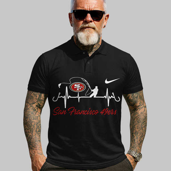 SF49 Premium NFL Fishing In My DNA Polo Shirt DDT CTND