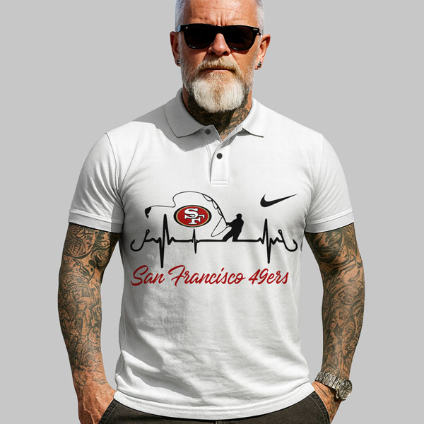 SF49 Premium NFL Fishing In My DNA Polo Shirt DDT CTND