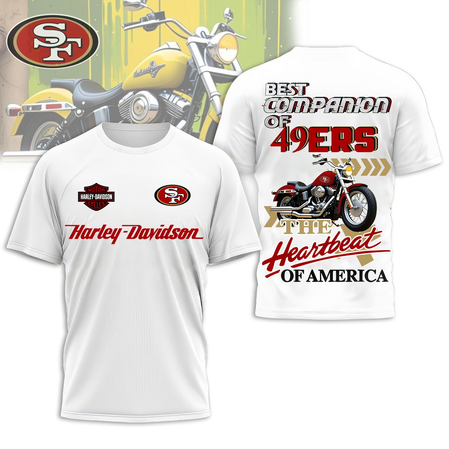 SF49 Premium NFL HL Motorcycle 3D Shirt DDT CTND