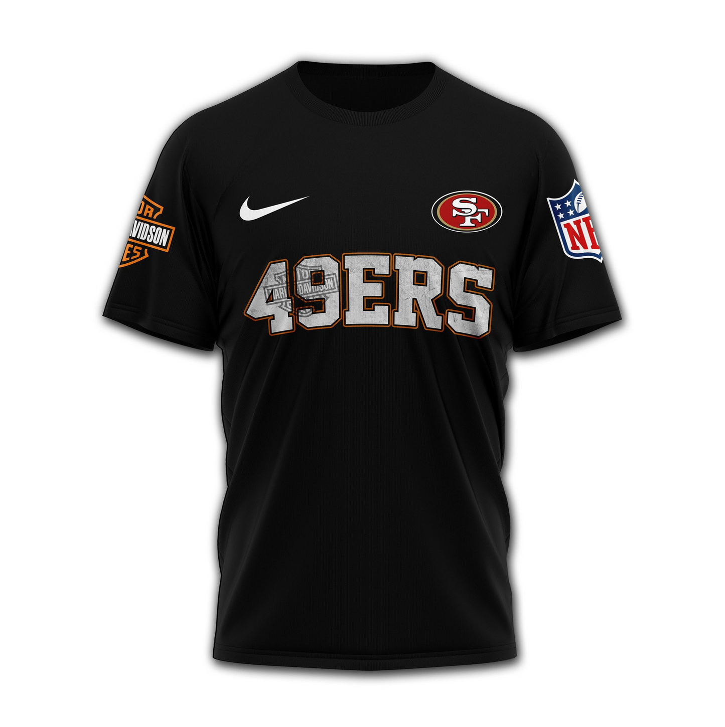 SF49 Premium NFL Harley-Davidson Santa Claus 3D Shirt DDT NTL
