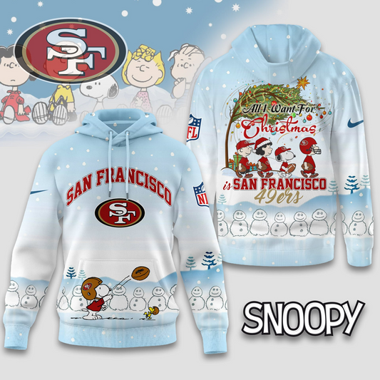SF49 Premium NFL Peanuts Snow Day Hoodie DDT CTND