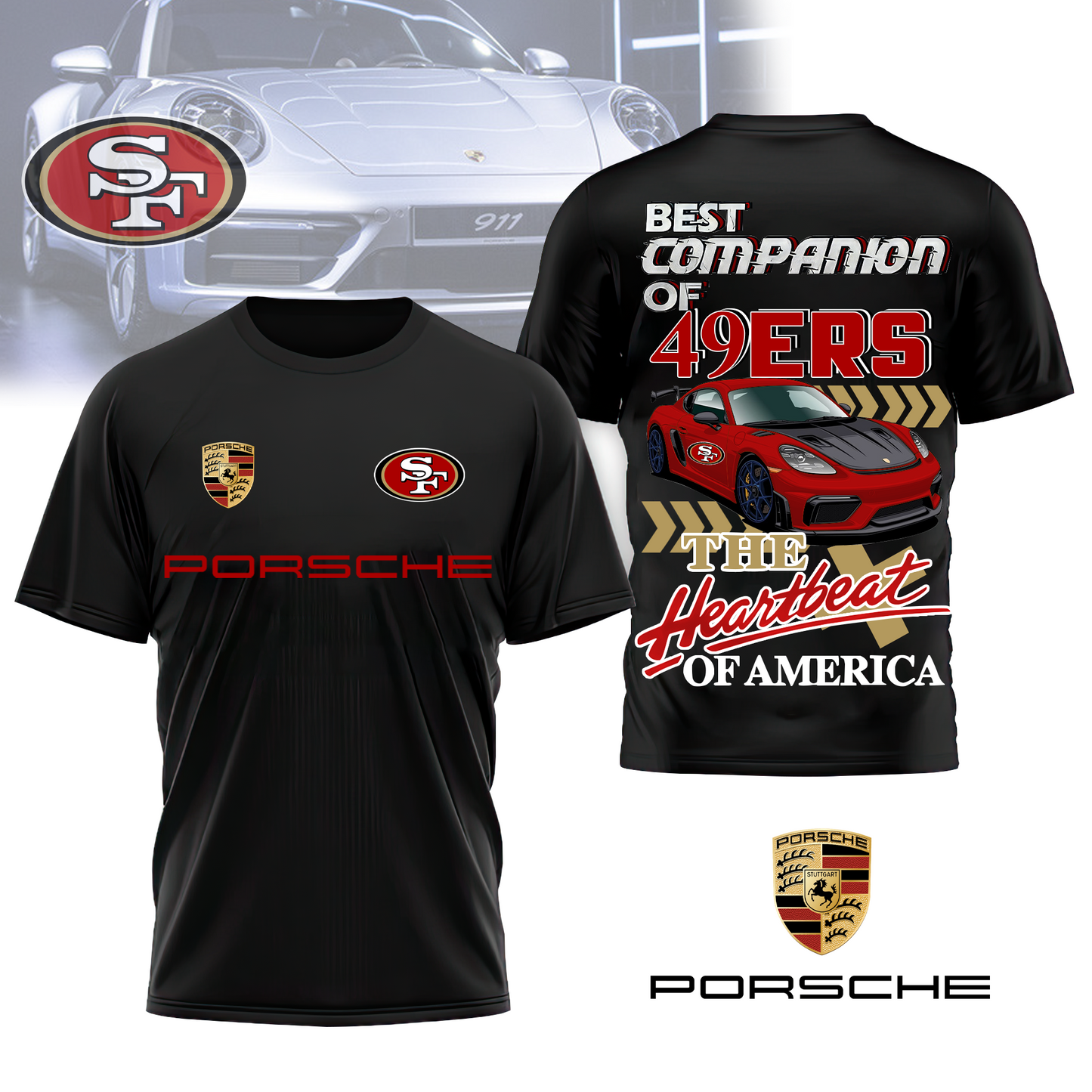 SF49 Premium NFL Pors 3D Shirt DDT CTND