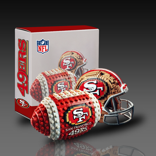 SF49 x NFL Team Ball & Helmets Building Block Football Set DDT CTND