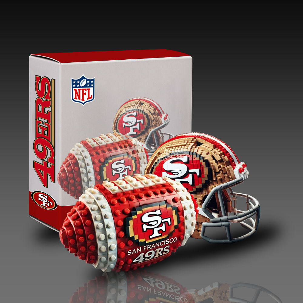 NFL Team Ball & Helmets Building Block Football Set DDT CTND