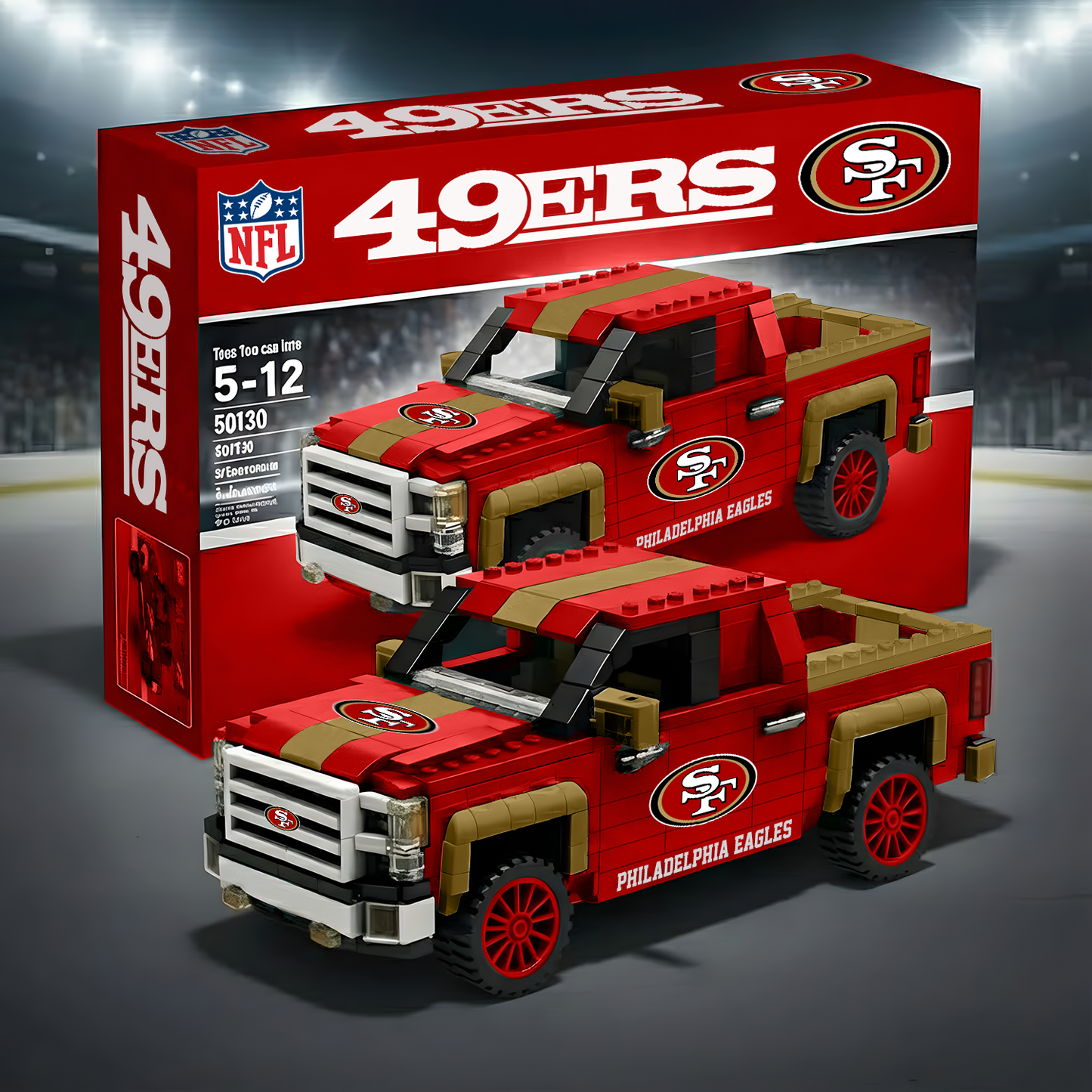 NFL 3D Racing Truck Model Building Block Set 0212 NAK NHT