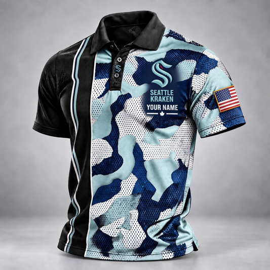 SK x NHL x USVeteran Premium Personalized Polo Shirt