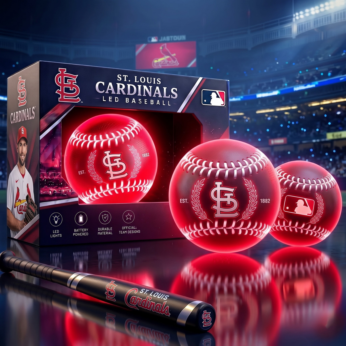 SLC x Custom MLB Light-Up LED Baseball Gift Set