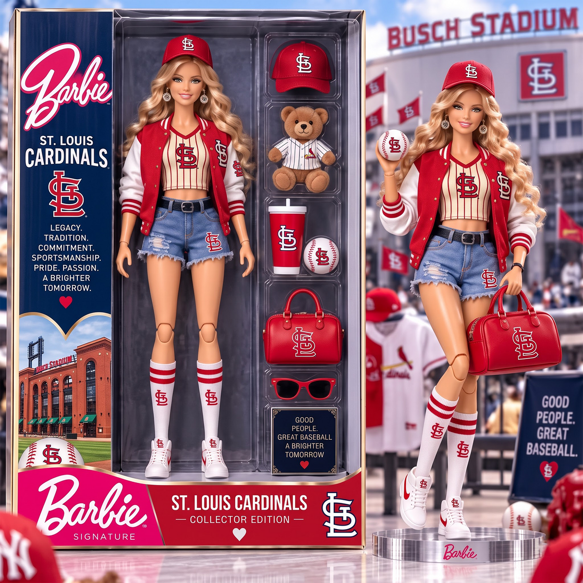 SLC x Personalized MLB Barbie Acrylic Block Plaque Figure Set