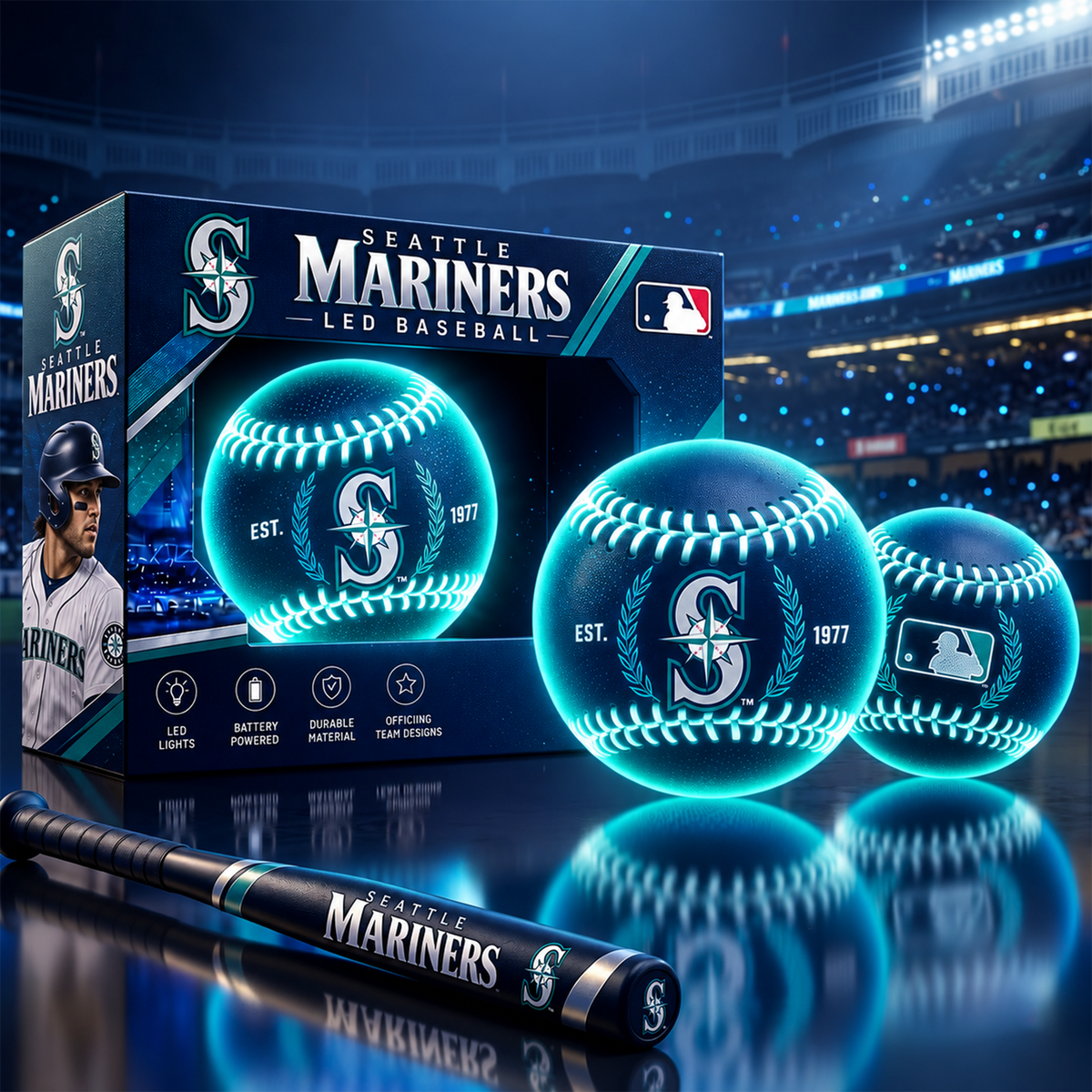 SM x Custom MLB Light-Up LED Baseball Gift Set