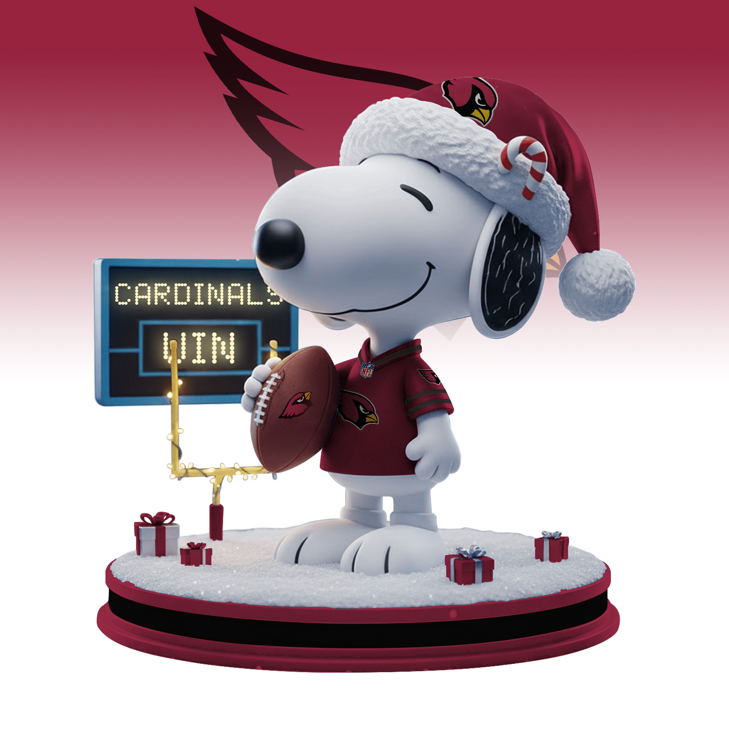 SNP x ARI NFL Christmas Acrylic Model